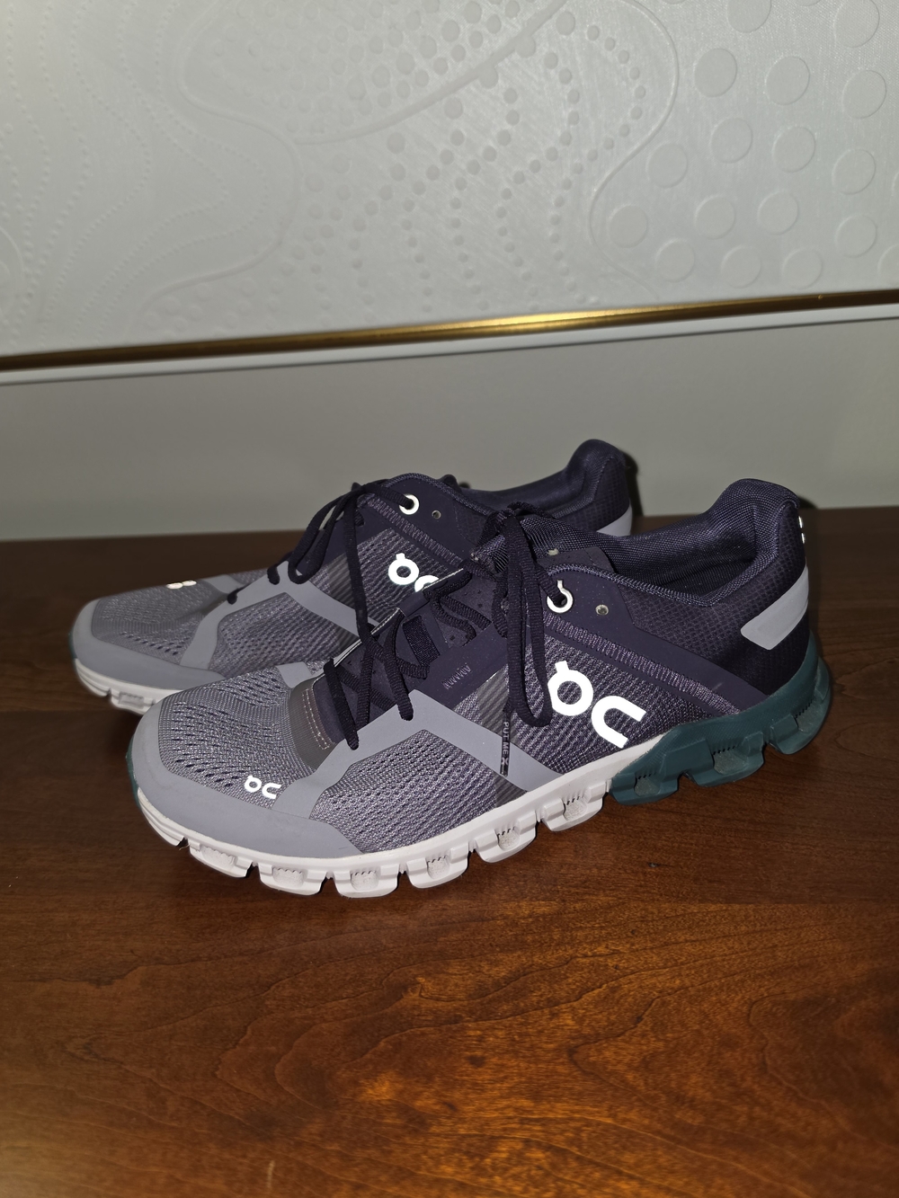 On Running Women's Cloud Sneakers - Grey with Teal Accents